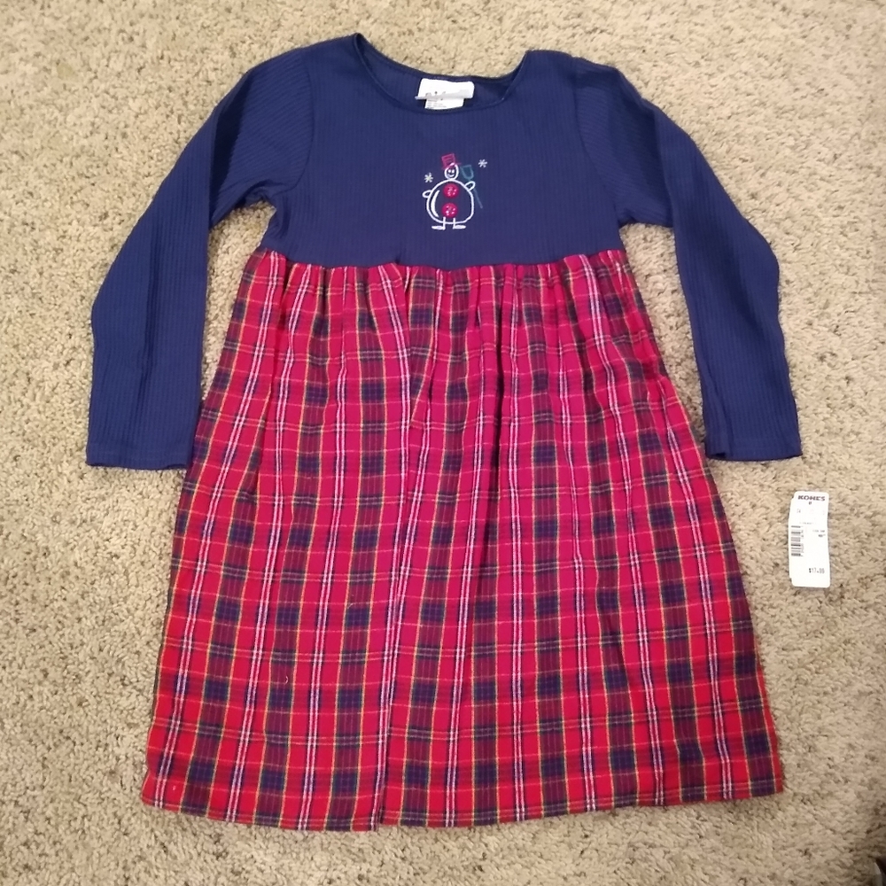 NWT  girls snowman dress size 6